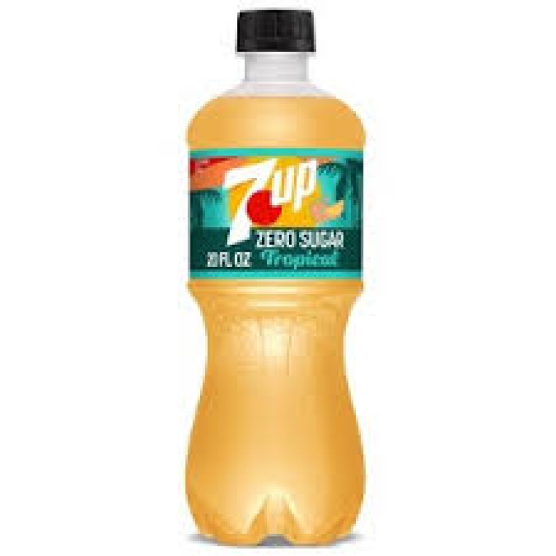 7UP TROPICAL ZERO SUGAR 20OZ