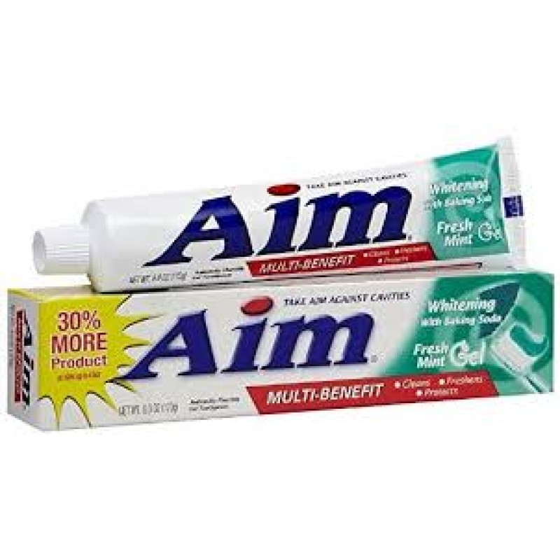 AIM TOOTH PASTE WHITENING FRESH MINT GEL WITH BAKING SODA