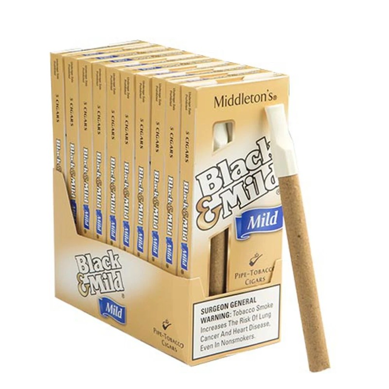 BLACK & MILD PLASTIC TIP MILD 10-5CT