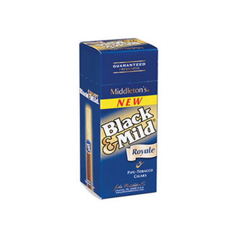BLACK & MILD PLASTIC TIP ROYALE NICE PRICE 25CT