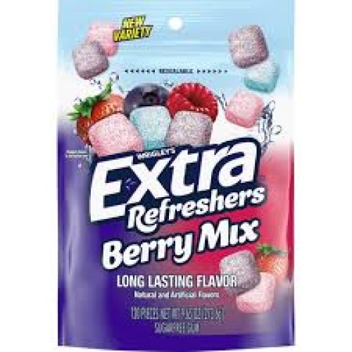 WRIGLEYS EXTRA REFESHERS BERRY MIX SUGAR FREE CAN GUM