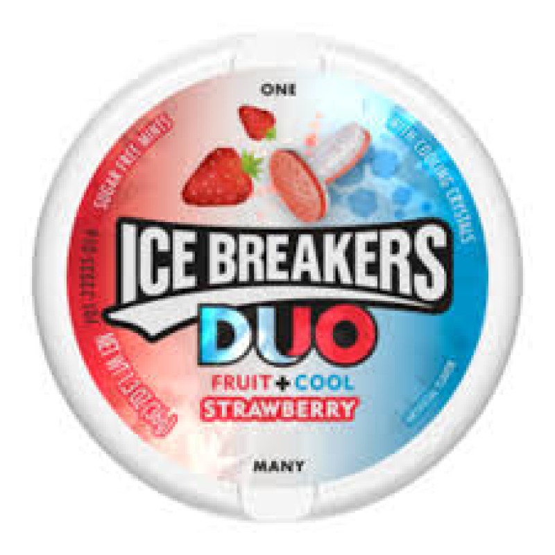 ICE BREAKERS DUO STRAWBERRY CAN