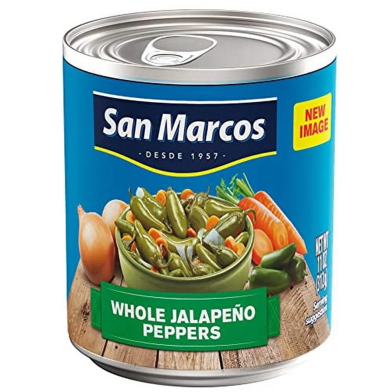 SAN MARCOS  WHOLE JALAPENO PEPPERS  11 OZ