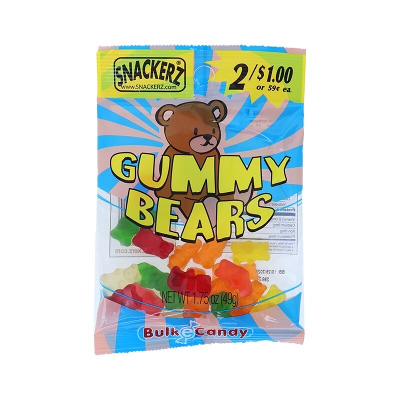SNACKERZ GUMMY BEARS 2 FOR 2 12CT