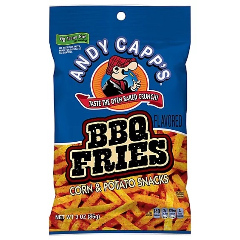ANDY CAPPS BBQ FRIES CORN & POTATO SNACKS( 85g)