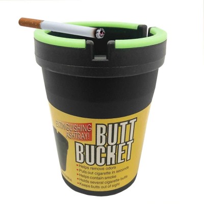 ASHTRAY BUTT BUCKET COLOR LID NEON