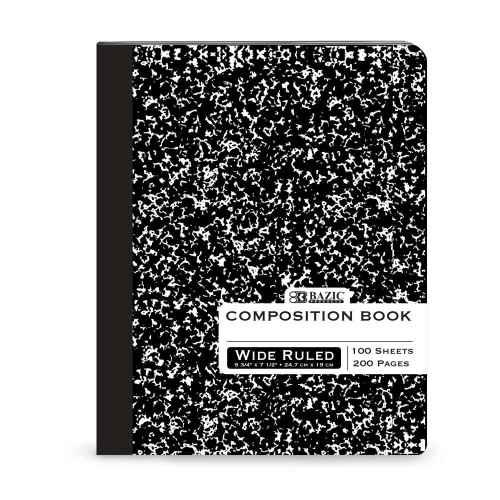BAZIC BLACK COMPOSITION PLAIN BOOK
