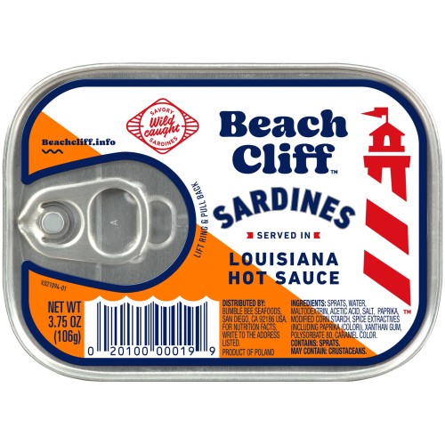 BEACH CLIFF SARDINES IN LOUISIANA HOT