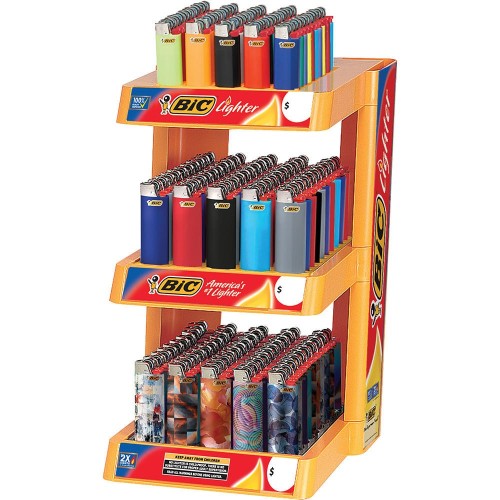 BIC LIGHTER 4 TIER DISPLY 206CT+16