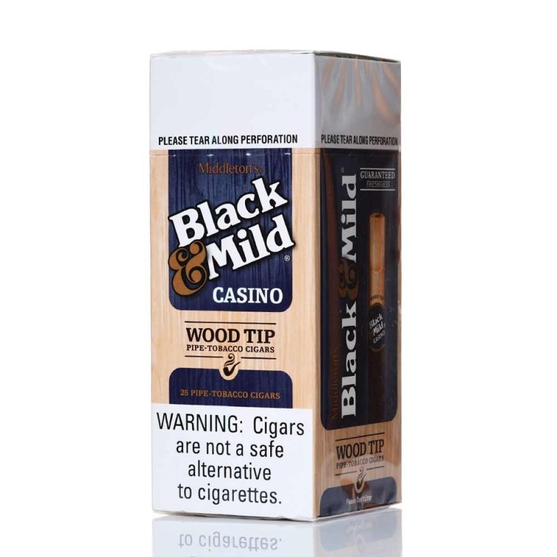 BLACK & MILD CASINO WOOD TIP 89C 25CT