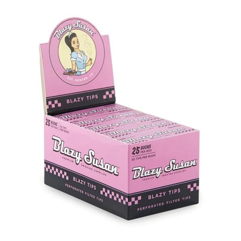 BLAZY SUSAN PINK TIPS FILTER 25 CT