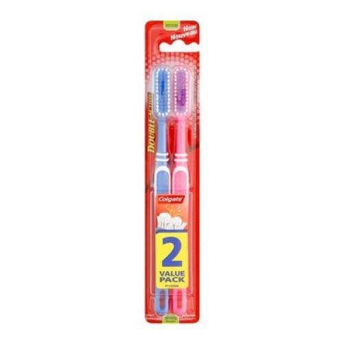 COLGATE BRUSH DOUBLE ACTION MEDIUM 2PACK