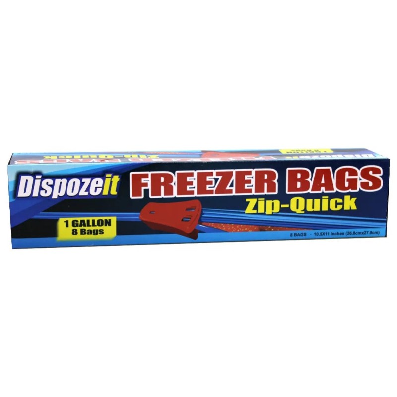 DISPOZEIT FREEZER BAGS ZIP 1 GAL 8 CT