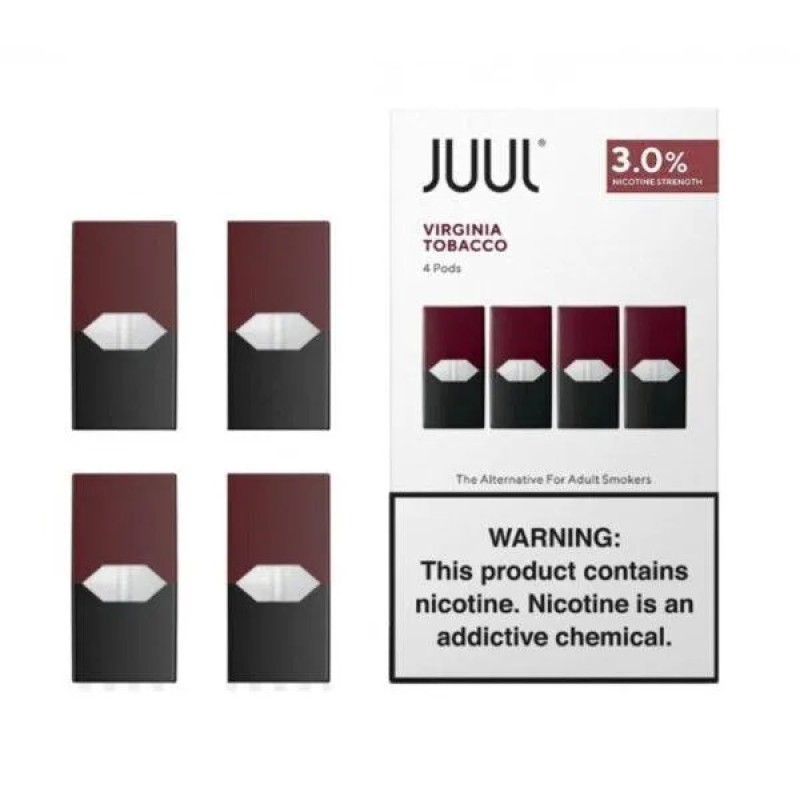 JUUL PODS VIRGINIA TOBACC 3.0% 4 PODS