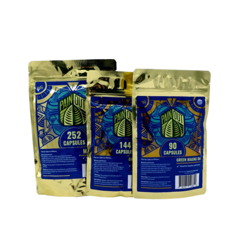PAIN OUT RED MAENG DA  144 CAPSULES