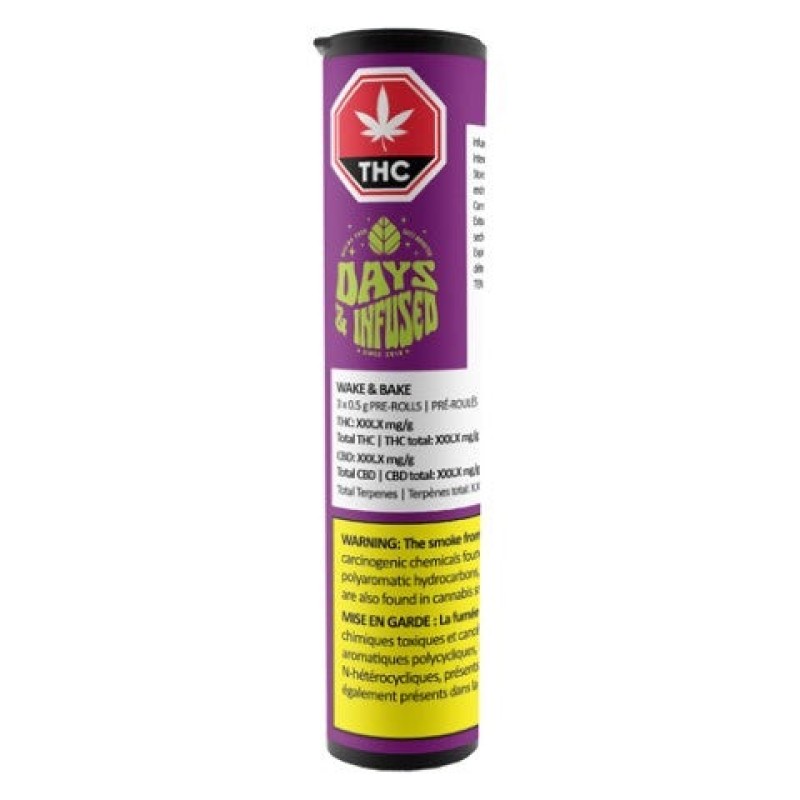 WAKE & BAKE PRE ROLL 25 CT